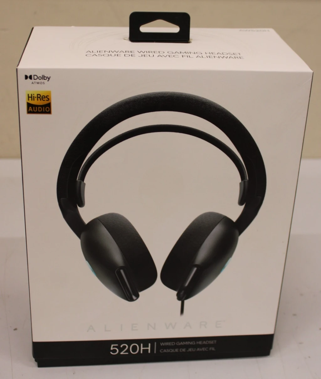 SALE OUT.  | Dell Alienware Wired Gaming Headset | AW520H | Wired | Over-Ear | USED, SCRATCHES | Noise canceling