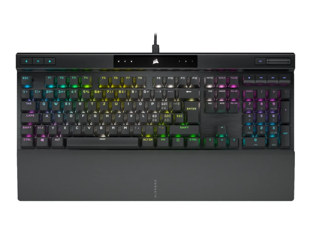 Corsair Mechanical Gaming Keyboard with PBT DOUBLE SHOT PRO Keycaps | K70 RGB PRO | Gaming keyboard | Wired | Nordic | Black | CHERRY MX SPEED