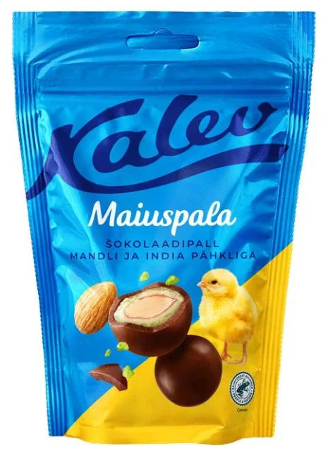 Maiuspala šokolaadipall KALEV mandli ja india pähkliga 140g