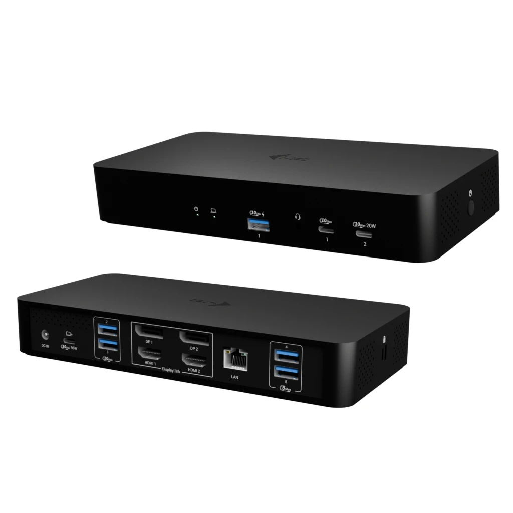 i-tec CAINTGDUAL4KDOCPD sülearvuti dokk ja pordireplikaator Juhtmega ühendatud USB 3.2 Gen 1 (3.1 Gen 1) Type-C Must
