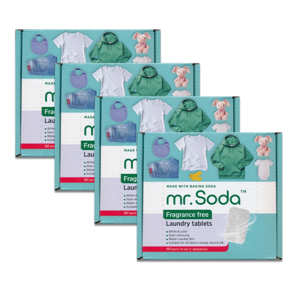 SODA mr. Soda Laundry tablets FRAGRANCE FREE 4 x 30 pcs