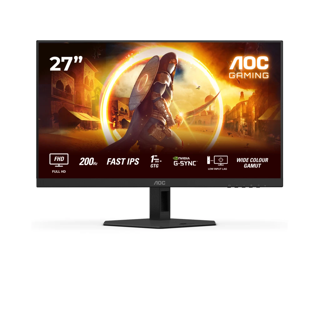 AOC | 27G4HRE | 27 " | Fast IPS | FHD | 16:9 | 200 Hz | 1 ms | 1920 x 1080 pixels | 300 cd/m² | HDMI ports quantity 2 | Black