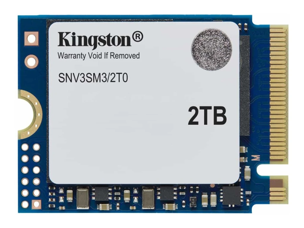 Kingston SSD | NV3 | 2000 GB | SSD form factor M.2 2230 | Solid-state drive interface PCIe 4.0 x4 NVMe | Read speed 6000 MB/s | Write speed 5000 MB/s
