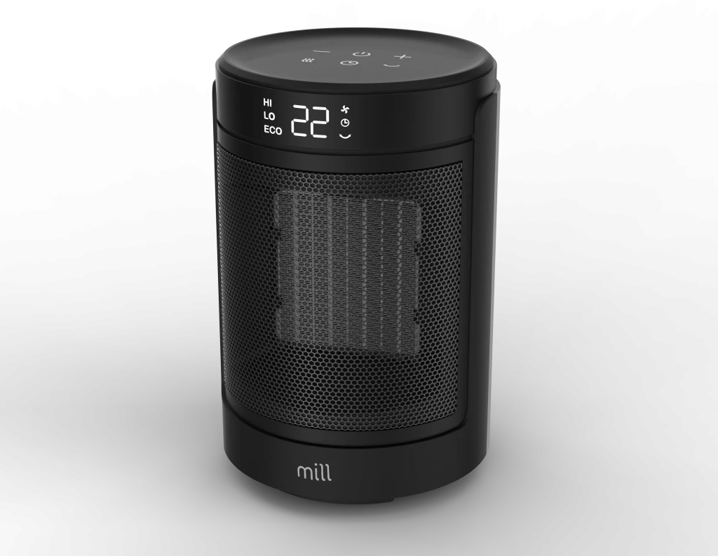 Mill FH1500BLACK | Ceramic fan heater | 1500 W | Suitable for rooms up to 22 m² | Black