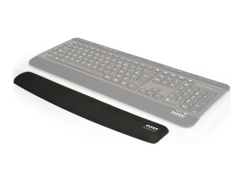 PORT CONNECT | Ergonomic wrist rest for keyboard | Backrest | 60 x 400 x 20 mm | Black