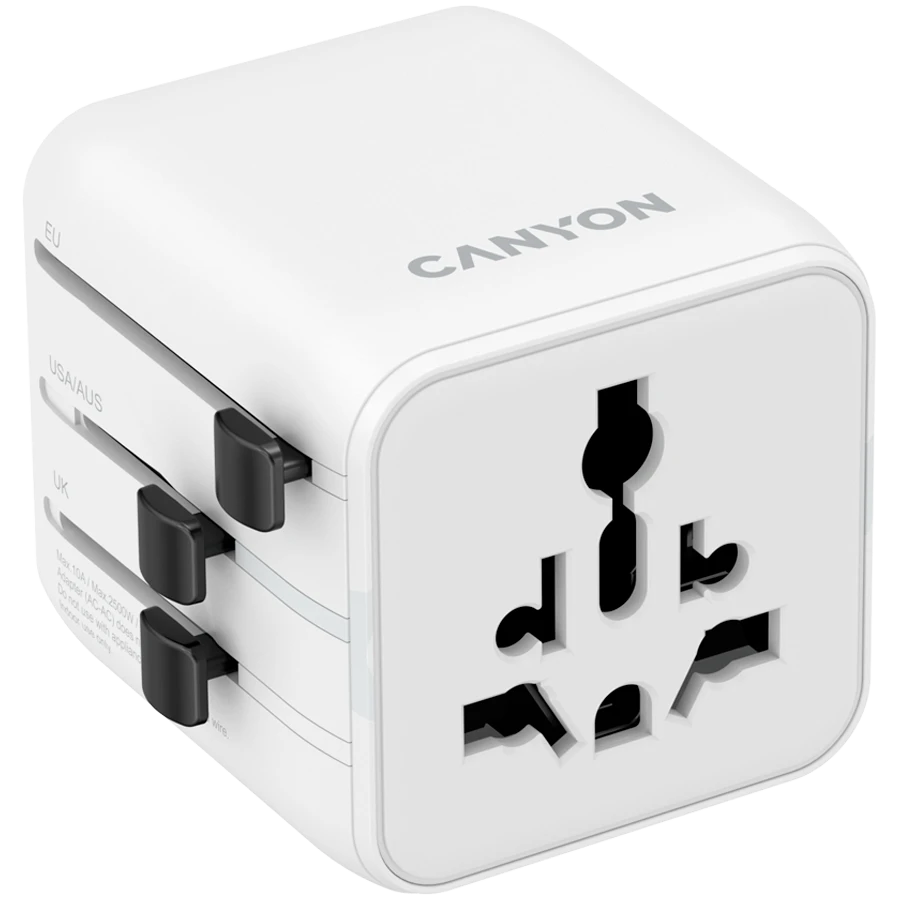 CANYON Travel Adapter OnTour One EU/UK/US/AUS White