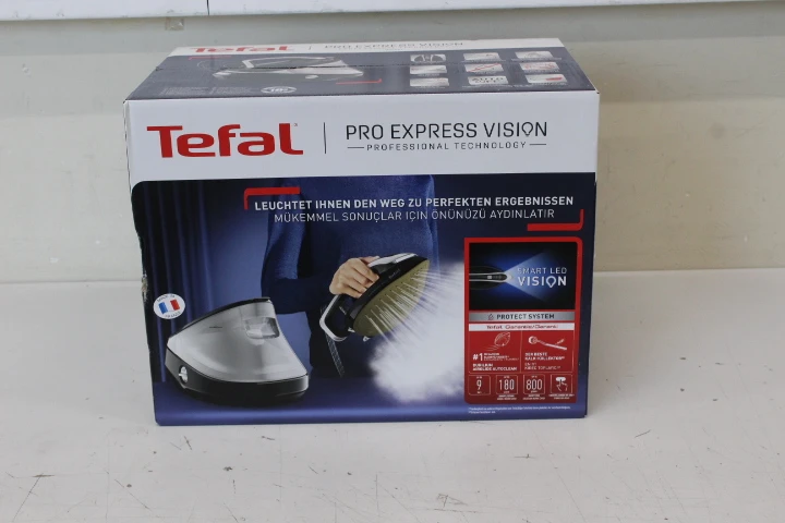 SALE OUT. TEFAL GV9821 Ironing System Pro Express Vision, Black | TEFAL Pro Express Vision GV9821 | 3000 W | 1.2 L | 9 bar | Auto power off | Vertical steam function | Calc-clean function | Black | DAMAGED PACKAGING