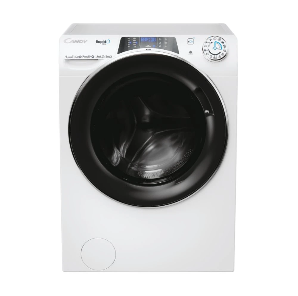 Candy | Washing Machine with Dryer | RPW4966BWMBC/1-S | Energy efficiency class A/D | Front loading | Washing capacity 9 kg | 1400 RPM | Depth 58 cm | Width 60 cm | Display | LED | Drying system | Drying capacity 6 kg | Steam function | Wi-Fi | White
