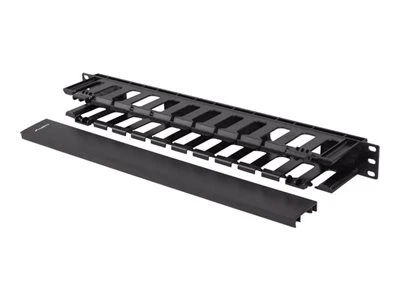 Lanberg 19" Cable managmement 1U, Type A, Plastic | AK-1703-B | Black