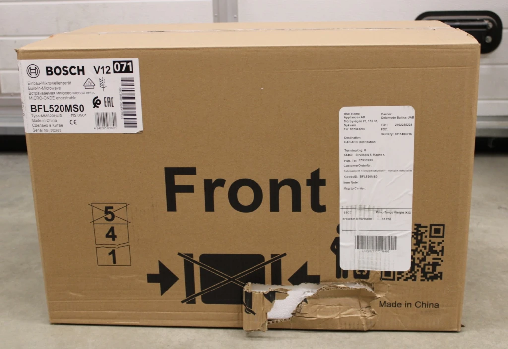 SALE OUT. Bosch BFL520MS0 Microwave Oven, Serie 4, Built-in, 800W, 20L, stainless steel | Bosch Microwave Oven | BFL520MS0 | Built-in | 20 L | 800 W | Stainless steel/Black | DAMAGED PACKAGING