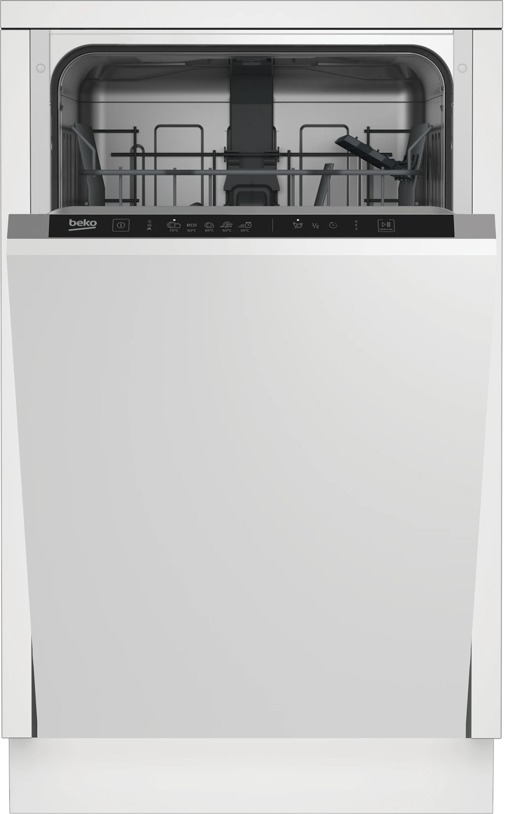 BEKO DIS35026 | Built-in | Width 45 cm | Number of place settings 10 | Number of programs 5 | Energy efficiency class E | Display | White