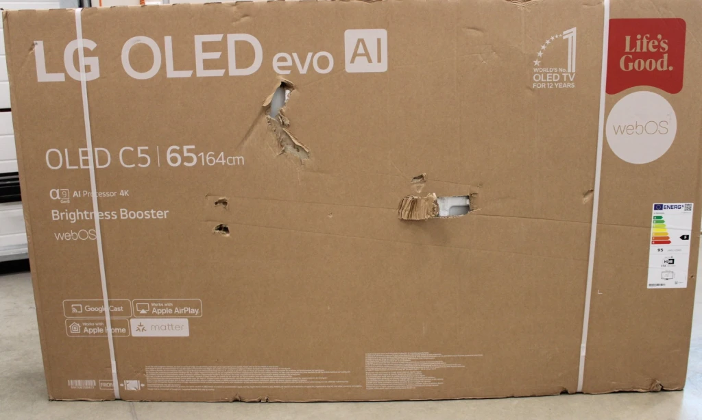 SALE OUT. LG OLED65C51LA 65" (165 cm) OLED TV | LG OLED65C51LA | 65 | Smart TV | webOS 25 | UHD | DAMAGED PACKAGING