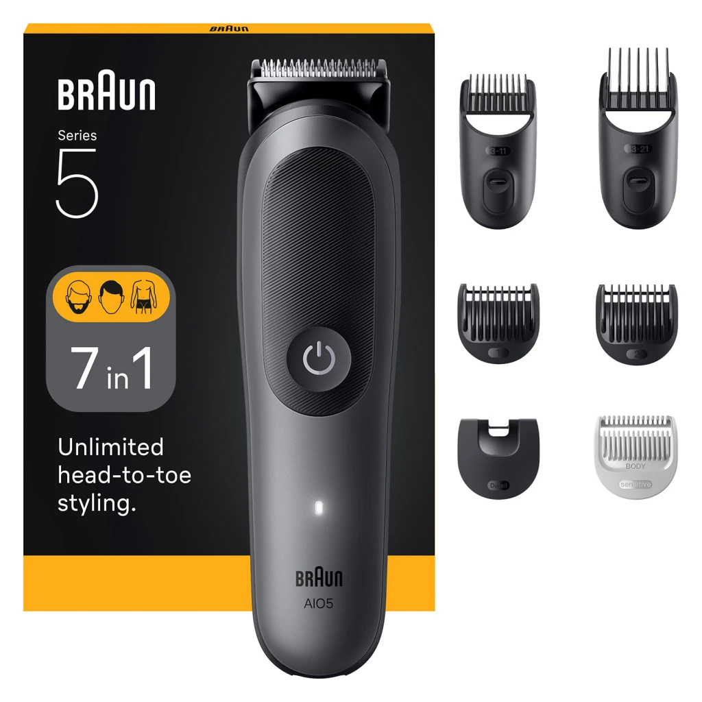 Braun AIO5520 juuksetrimmer/-lõikusmasin Must, Hall 14 Liitiumioon (Li-Ion)