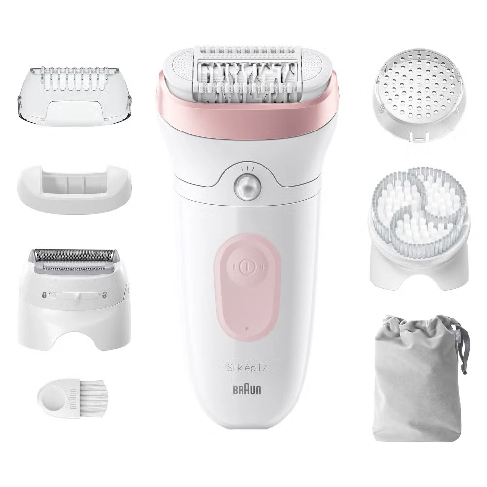 Braun | Epilator | Silk-épil Series 7 7-060 | Operating time (max) 40 min | Number of power levels 1 | Wet & Dry | White/Pink
