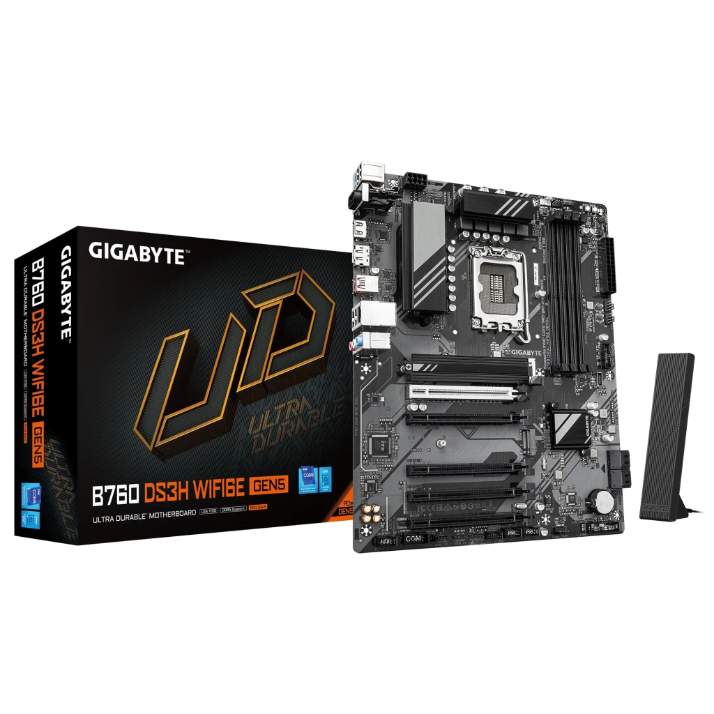 Mainboard|GIGABYTE|Intel B760 Express|LGA1700|ATX|Memory DDR5|Memory slots 4|B760DS3HWF6EGEN51.0