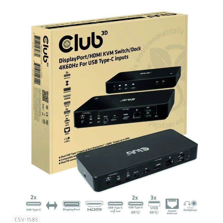 NB ACC DOCKING STATION/USB-C 120W CSV-1585 CLUB3D