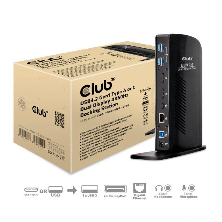 NB ACC DOCKING STATION/USB CSV-1460 CLUB3D