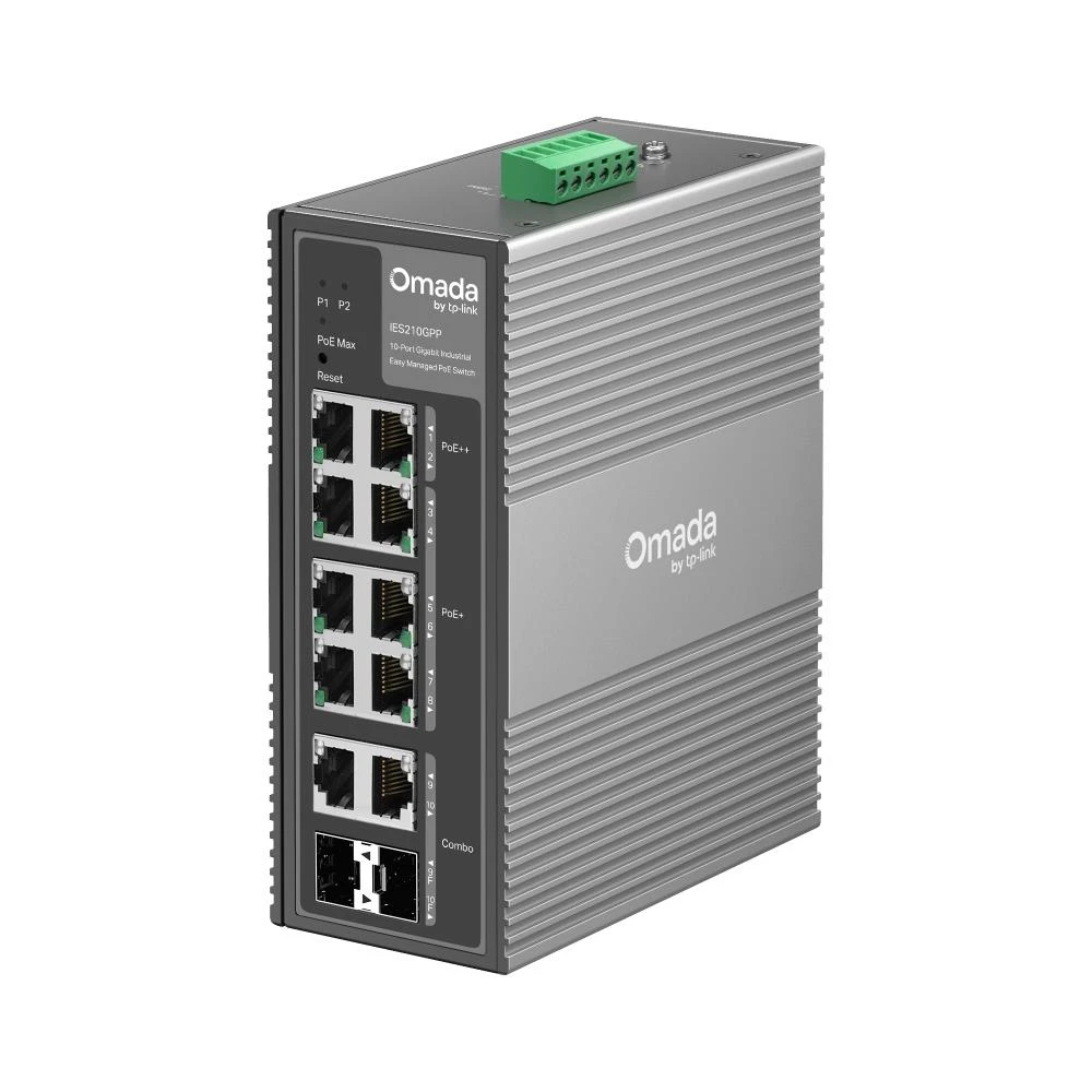 TP-Link Omada IES210GPP võrgulüliti Juhitav Gigabit Ethernet (10/100/1000) Power over Ethernet tugi DIN rail Hall