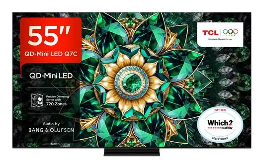 TCL 55Q7C teler 139,7 cm (55") 4K Ultra HD Nutiteleri funktsioon WiFi Metallik 2600 cd/m²