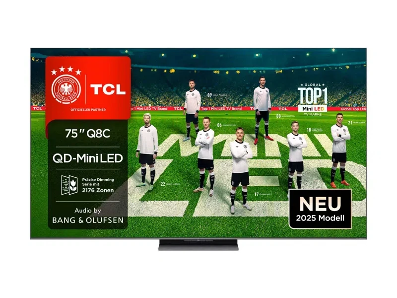 TCL 75Q8C teler 190,5 cm (75") 4K Ultra HD Nutiteleri funktsioon WiFi Must 4500 cd/m²
