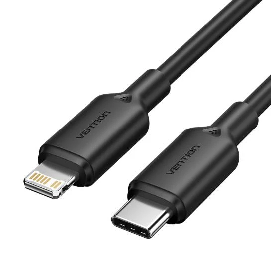 CABLE USB-C TO LIGHTNING/2M BLACK LAKBH VENTION