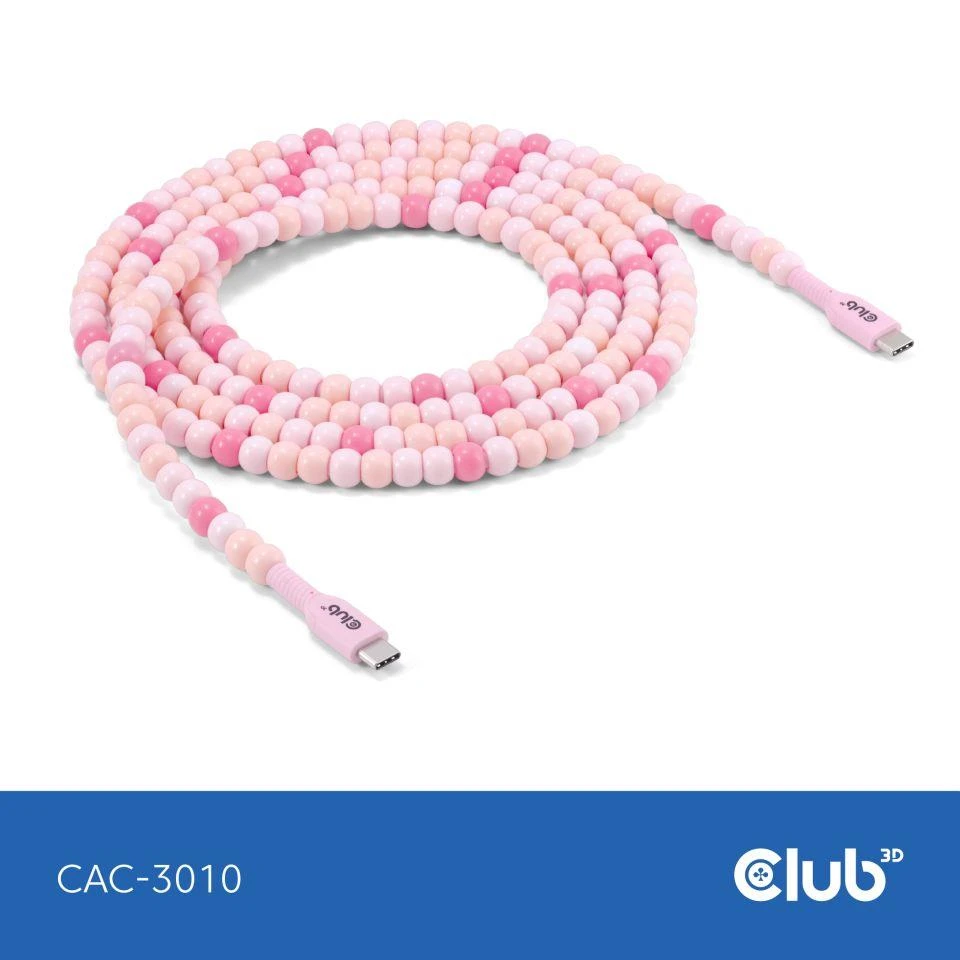 CABLE USB-C TO USB-C/PINK CAC-3010 CLUB3D