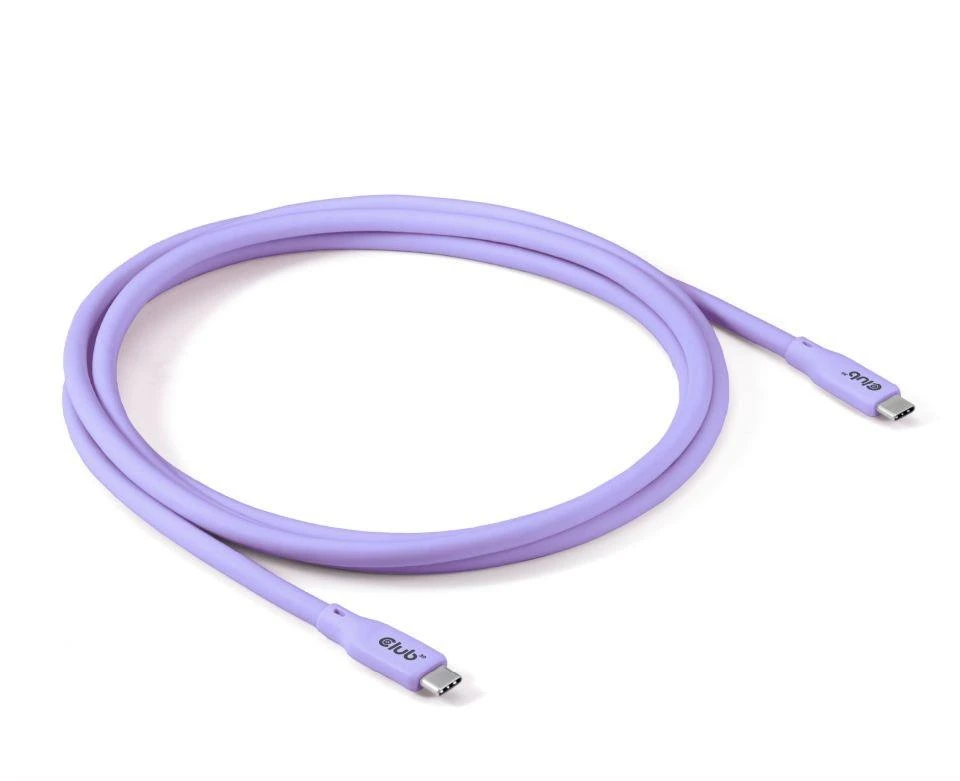 CABLE USB-C TO USB-C 2M/M/M PURPLE CAC-3004 CLUB3D