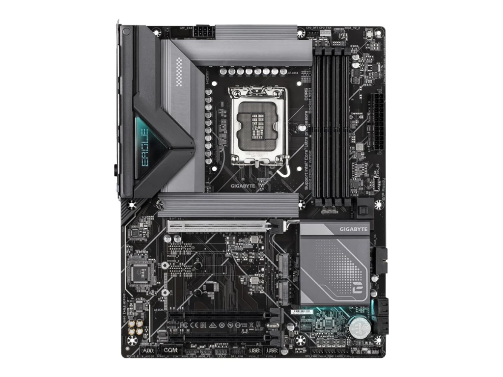 Gigabyte B860 EAGLE WIFI6E | Processor family Intel | Processor socket LGA1851 | DDR5 | Supported hard disk drive interfaces SATA, M.2 | Number of SATA connectors 4