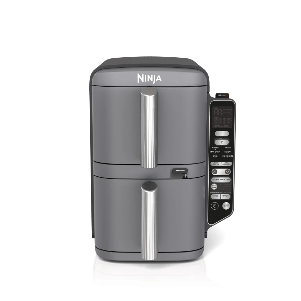 NINJA | Double Stack XL 2-Level Air Fryer with Smart Cook System | SL451EU | Capacity 9.5 L | Grey