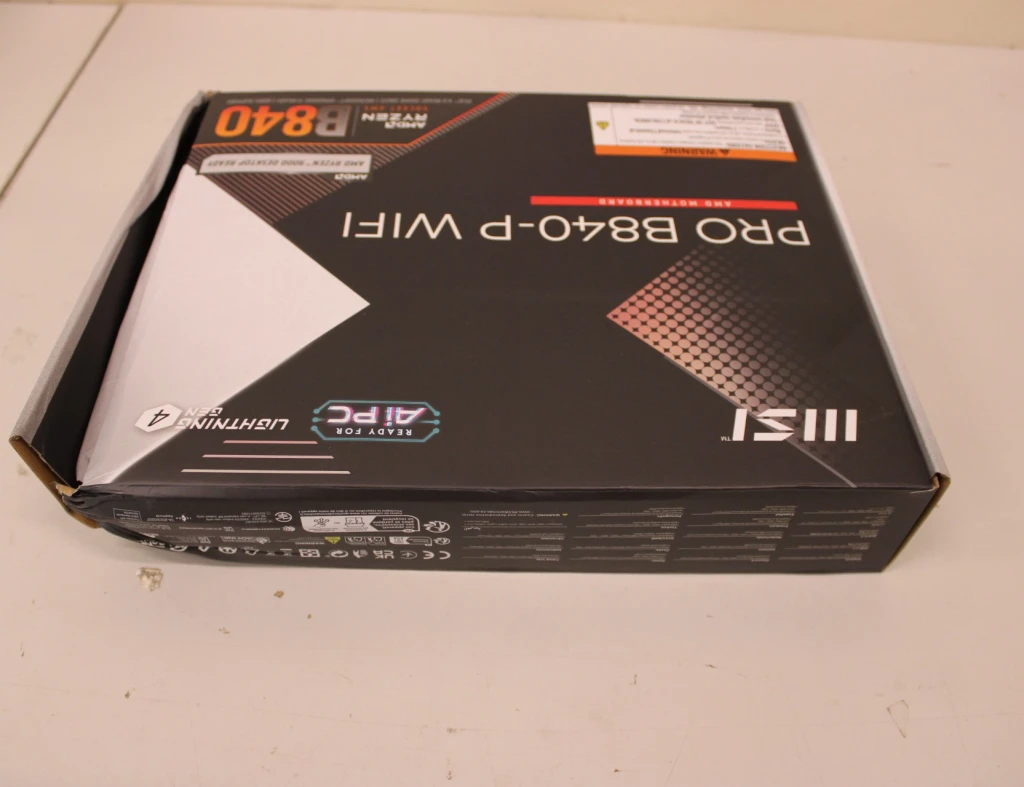 SALE OUT. MSI PRO B840-P WIFI | MSI PRO B840-P WIFI | Processor family AMD | Processor socket AM5 | DDR5 | Supported hard disk drive interfaces SATA, M.2 | Number of SATA connectors 4 | DAMAGED PACKAGING