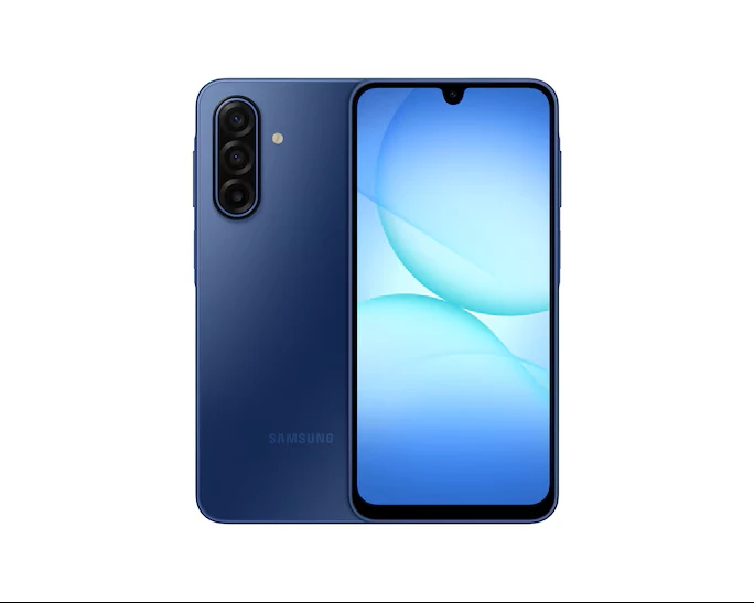 Samsung | Galaxy | A17 (A176) | Blue | 6.7 " | Super AMOLED | 1080 x 2340 pixels | Exynos | 1330 | Internal RAM 4 GB | 128 GB | MicroSD | Dual SIM | 3G | 4G | 5G | Main camera resolution 50 MP | Secondary camera resolution 5 MP | Android | 5000 mAh