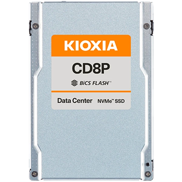 SSD Data Center Read Intensive KIOXIA CD8P-R 7.68TB PCIe Gen5 Single-port (128GT/s) NVMe 2.0, BiCS Flash TLC, 2.5" 15mm U.2, Read/Write: 12000/5500 MBps, IOPS 2000K/200K, DWPD 1