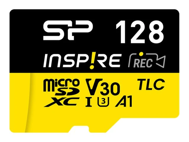Silicon Power Memory card with adapter | Inspire | 128 GB | microSDXC | Flash memory class C10, UHS-I U3, V30, A2