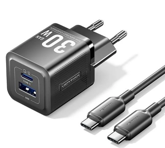 MOBILE CHARGER WALL USB +CABLE/30W 2P TZ-FEQB0-EU-01 VENTION