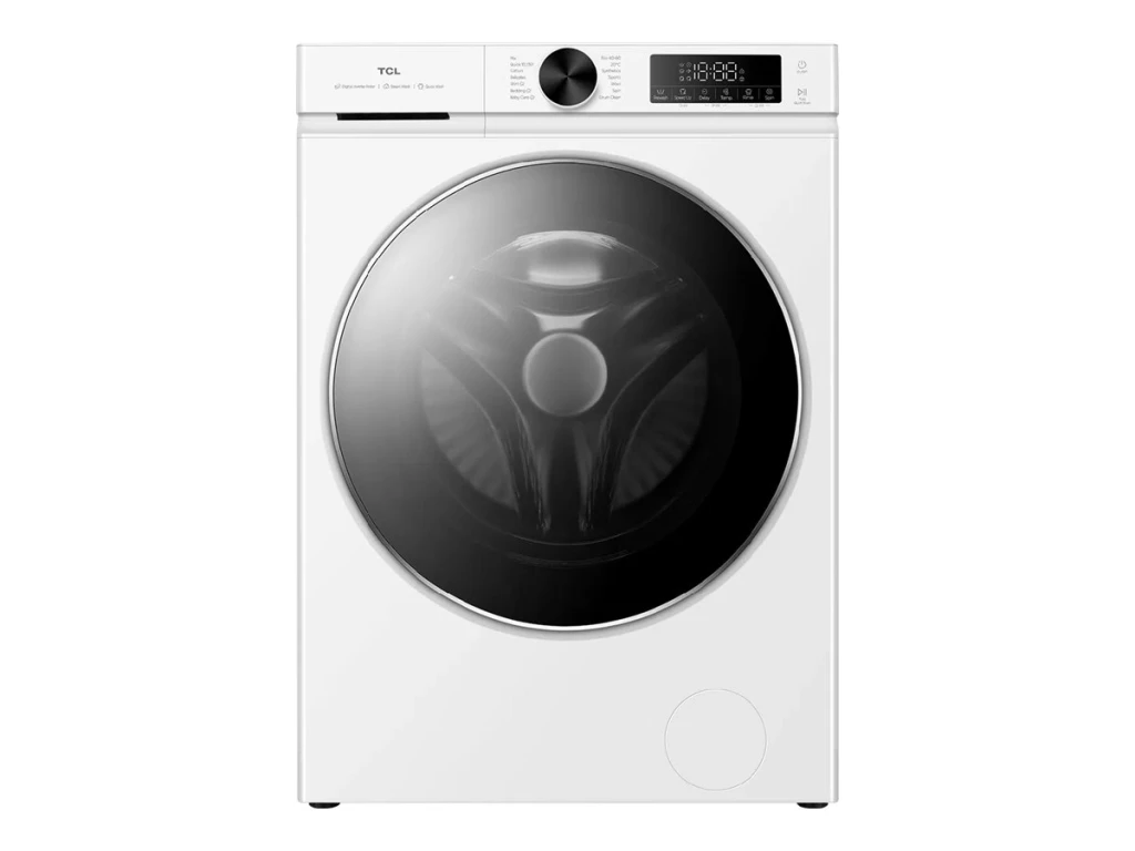 TCL Washing machine | FP0944WA0 | Energy efficiency class A | Front loading | Washing capacity 9 kg | 1400 RPM | Depth 56 cm | Width 60 cm | Display | LED | Steam function | White