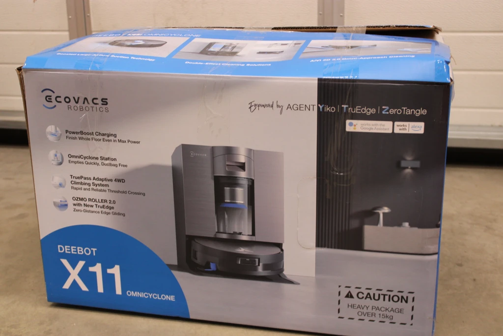 SALE OUT. Ecovacs DEEBOT X11 OMNICYCLONE EU Vacuum & mop, Wet&Dry,with new bagless All-in-One OmniCyclone station, Black (with brown shimmer | Ecovacs Robot Vacuum Cleaner with New Bagless All-in-One OmniCyclone Station | DEEBOT X11 OMNICYCLONE EU | Wet&Dry | 6400 mAh | 19500 Pa | Black | DEMO