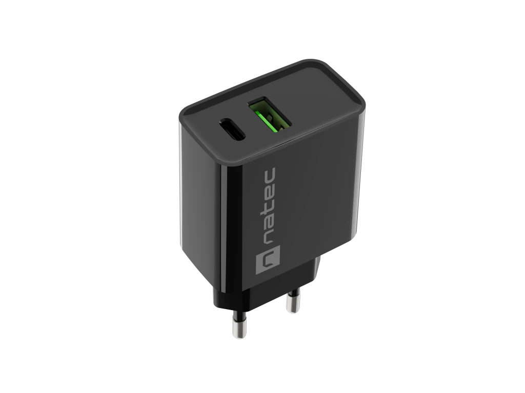 Natec Ribera USB Charger, 1xUSB-A, 1x USB-C, 20 W | NUC-2062