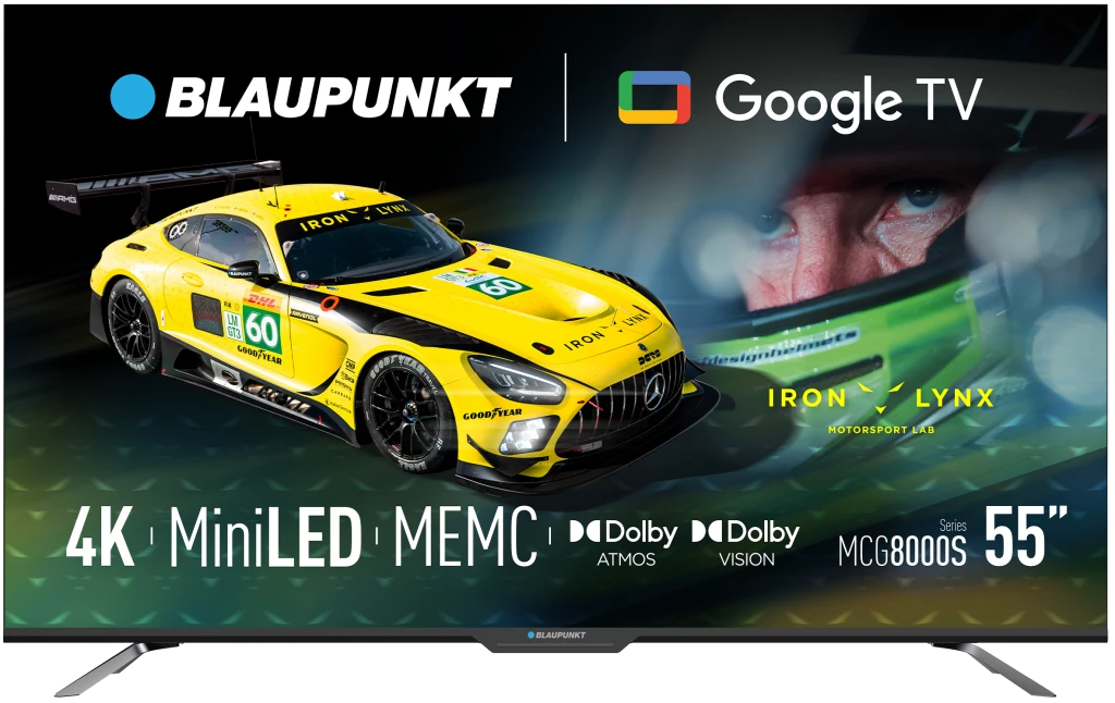 Blaupunkt Mini LED TV | 55MCG8000S | 55 | Smart TV | Google TV | Black