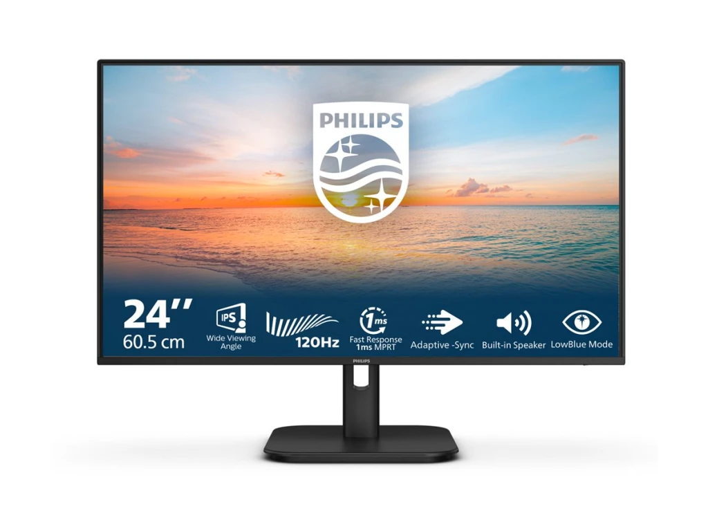 Philips 24E1N1200A/00 | 23.8 " | IPS | 16:9 | 120 Hz | 4 ms | 1920 x 1080 pixels | 300 cd/m² | HDMI ports quantity 1 | Black