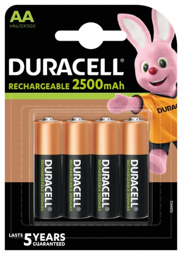 Akupatareid DURACELL AA 2500 mAh, 4tk