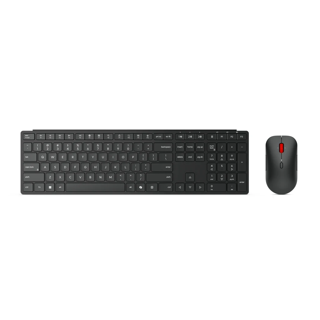 Lenovo Multi-Mode Pro Combo Keyboard and Mouse 6000-US Euro | Keyboard and Mouse Set | Wireless | Mouse included | US Euro | Bluetooth | Eclipse Black