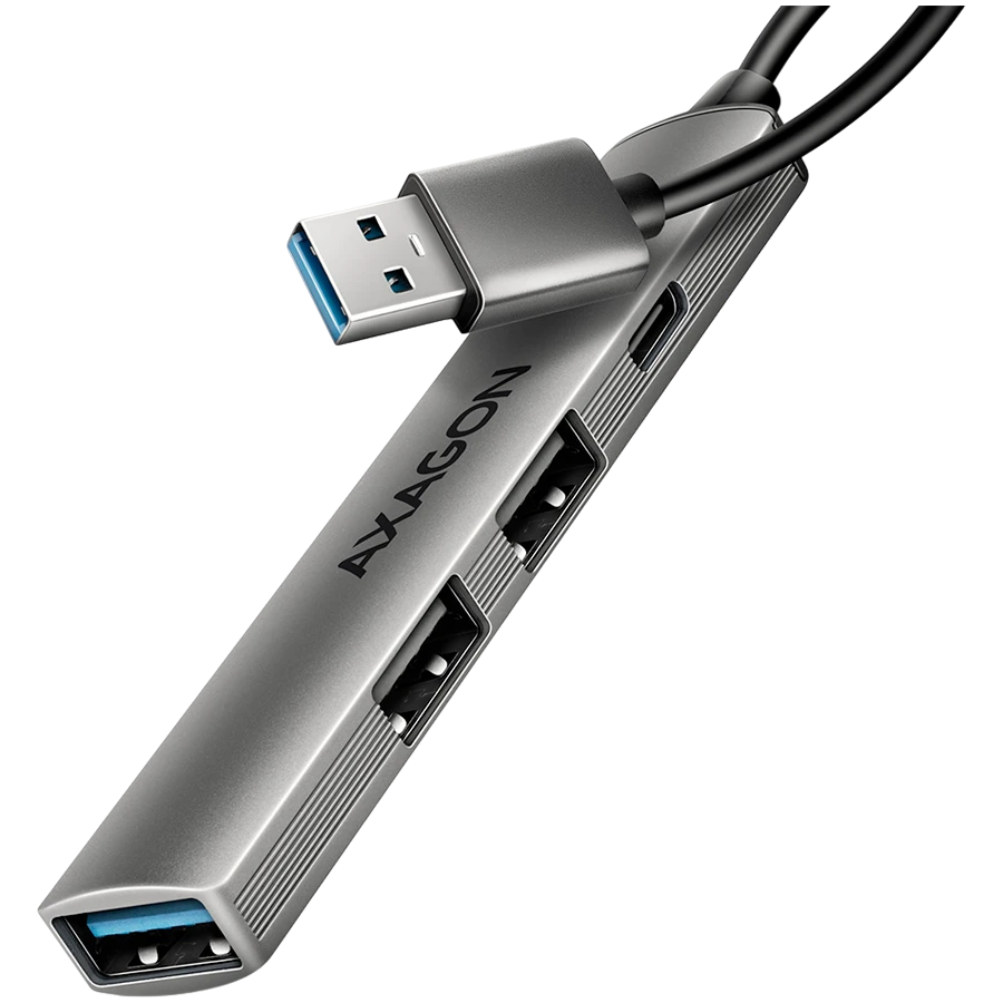 HUE-STA ALU STRIP USB-A 4 port hub