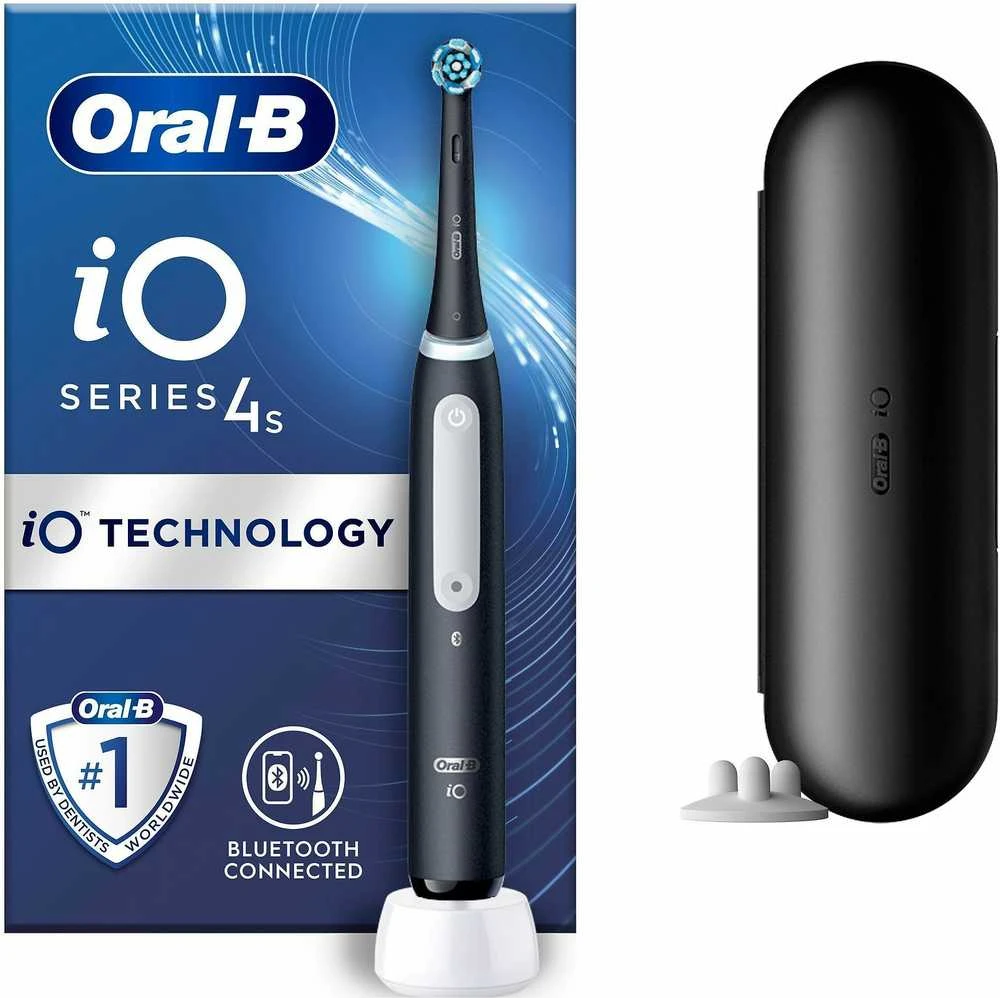 Oral-B | Electric Toothbrush | iO Series 4s | Rechargeable | For adults | Number of brush heads included 1 | Number of teeth brushing modes 4 | Black