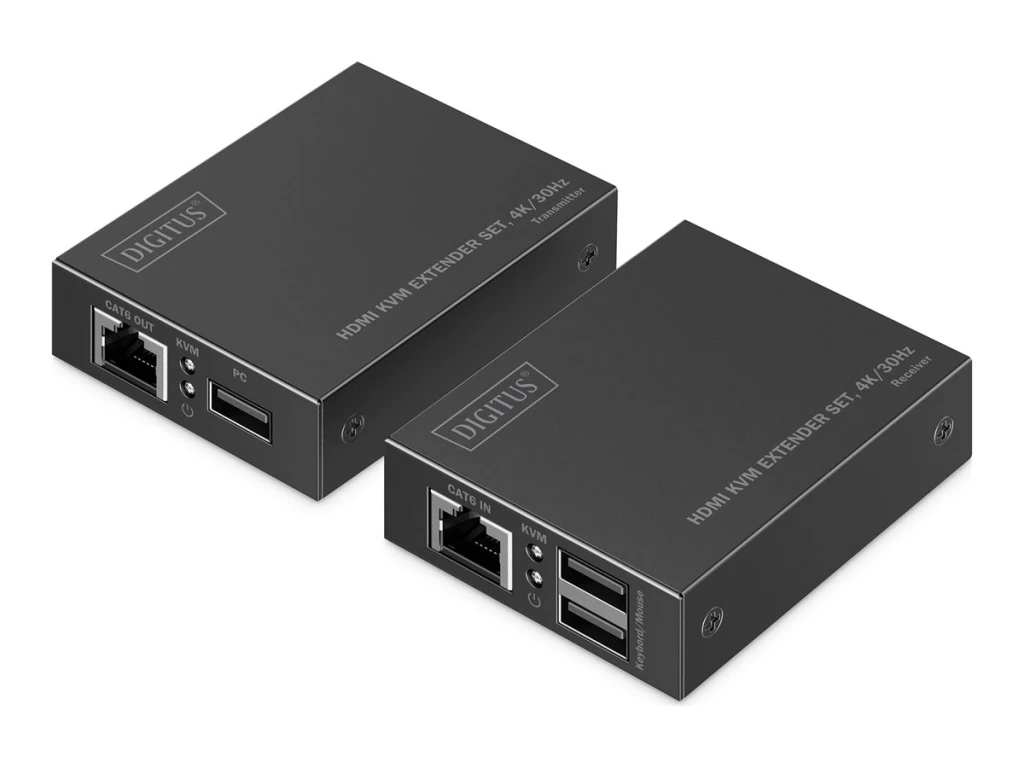 Digitus | HDMI KVM Extender Set, 4K/30Hz | DS-55357 | Black