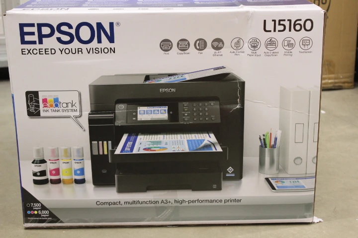 SALE OUT. Epson EcoTank L15160 Pint Scan Copy Fax | Epson EcoTank L15160 | Inkjet | Colour | Multicunctional Printer | A3+ | Wi-Fi | Black | DAMAGED PACKAGING