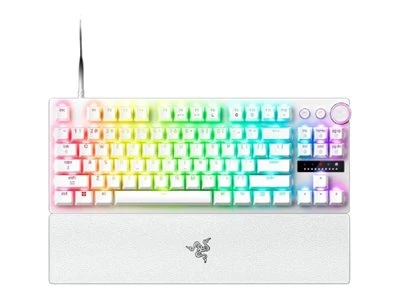 Razer Huntsman V3 Pro Tenkeyless 8KHz | Gaming keyboard | Wired | US | White | Razer Analog Optical Switch Gen-2