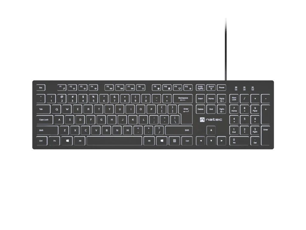 Natec Herring Glow | Keyboard | Wired | US | Black | USB Type-A