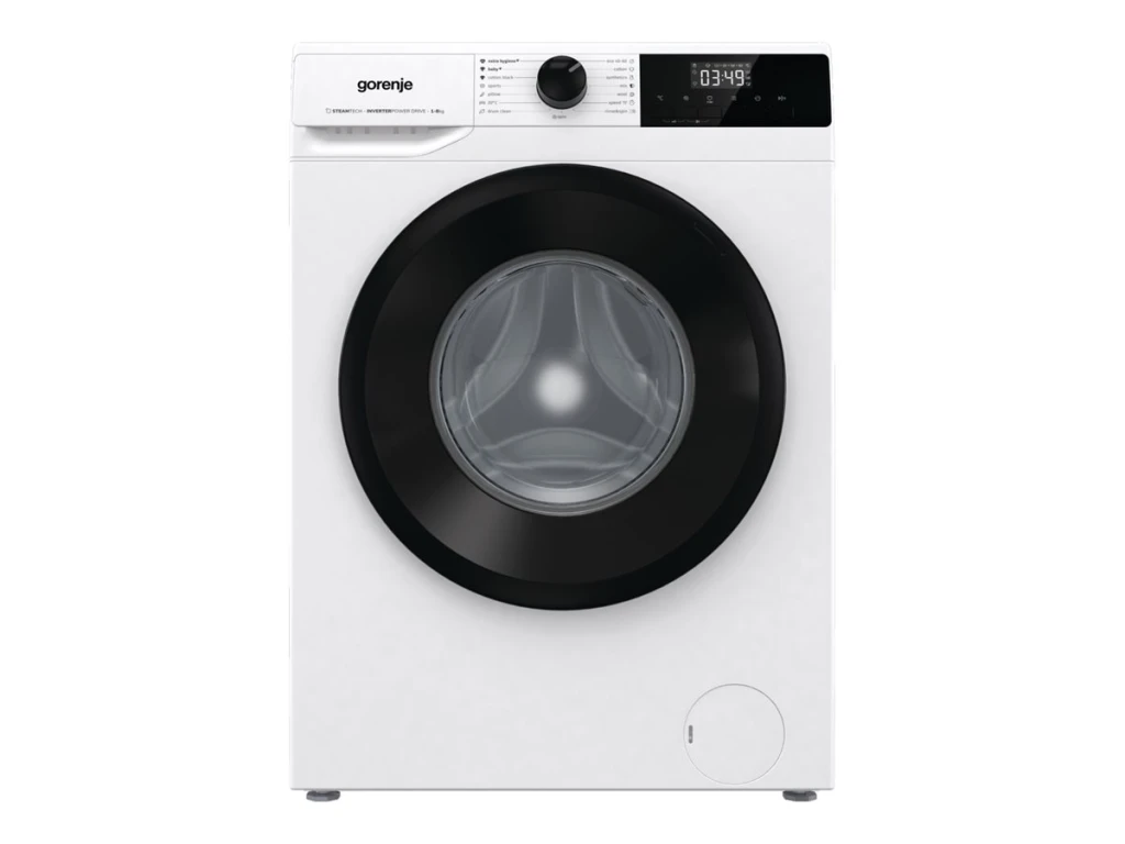 Gorenje | Washing Machine | W11NHPI84AS | Energy efficiency class A | Front loading | Washing capacity 8 kg | 1400 RPM | Depth 54 cm | Width 60 cm | Display | LED | Steam function | White