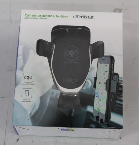 SALE OUT. EnerGenie EG-TA-CHAV-QI10-01 | DAMAGED PACKAGING | Car smartphone holder with wireless charger | Built-in charger | Universal smartphone car holder with built-in wireless Qi fast charger, 10 W fast wireless Qi charging function to charge your phone while driving, Practical auto-lock system, suitable for use with phones from 65 to 85 mm wi
