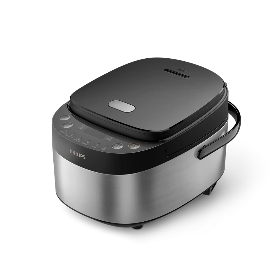 Philips Mini rice cooker | HD3093/80 3000 series | 600 W | 0.85 L | Number of programs 8 | Black/Stainless Steel
